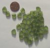 50 9mm Triangle Beads -Matte Olive